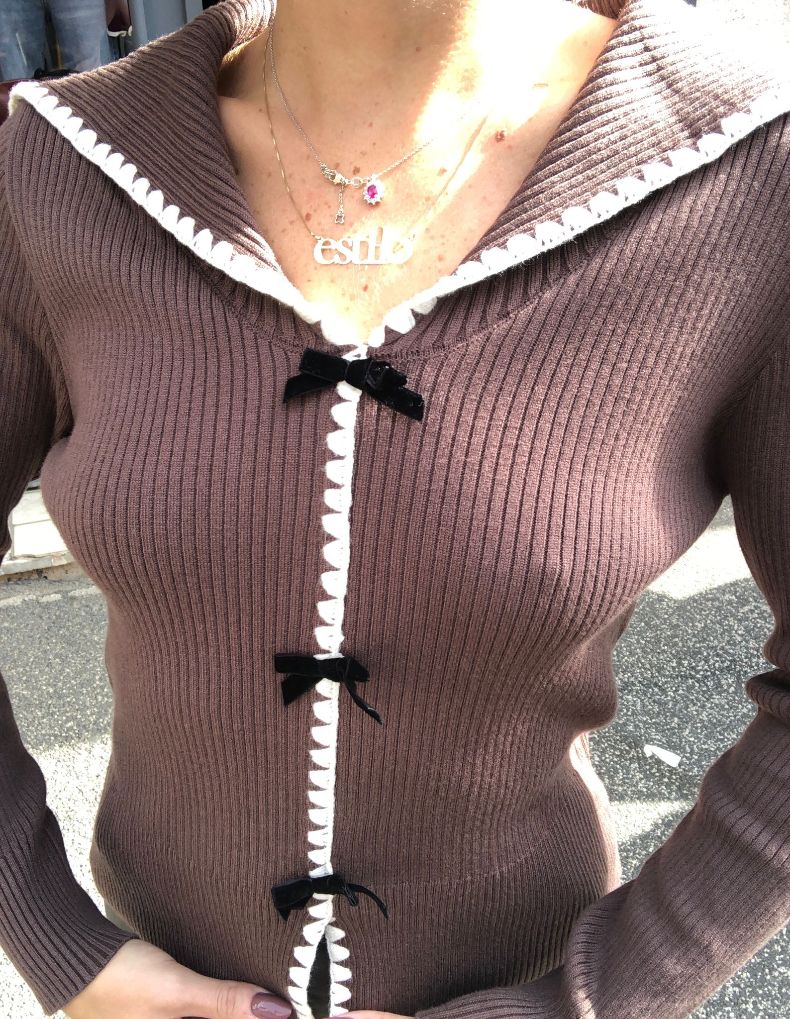 Maglione con dettagli fiocco