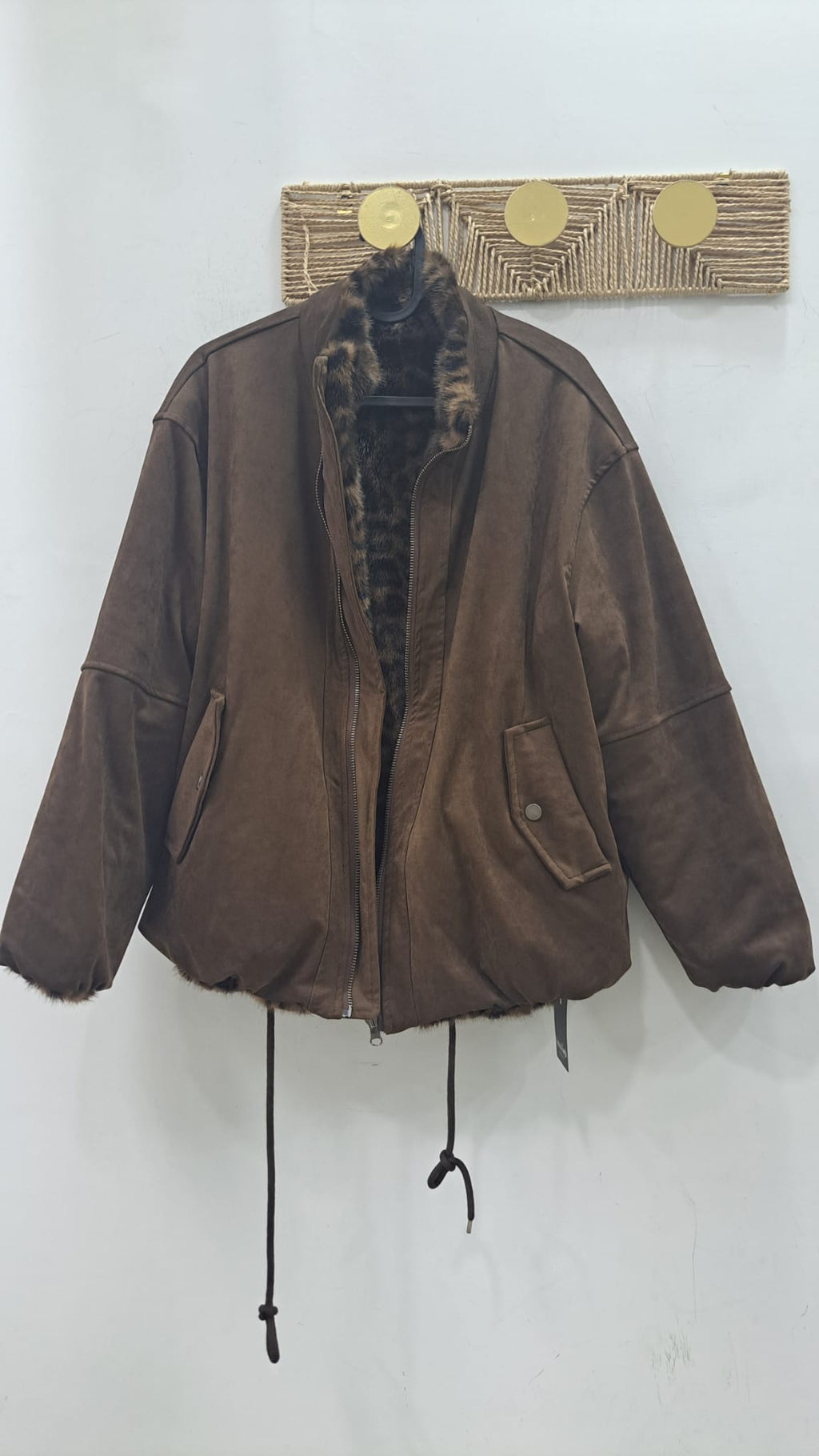 Giacca doubleface animalier