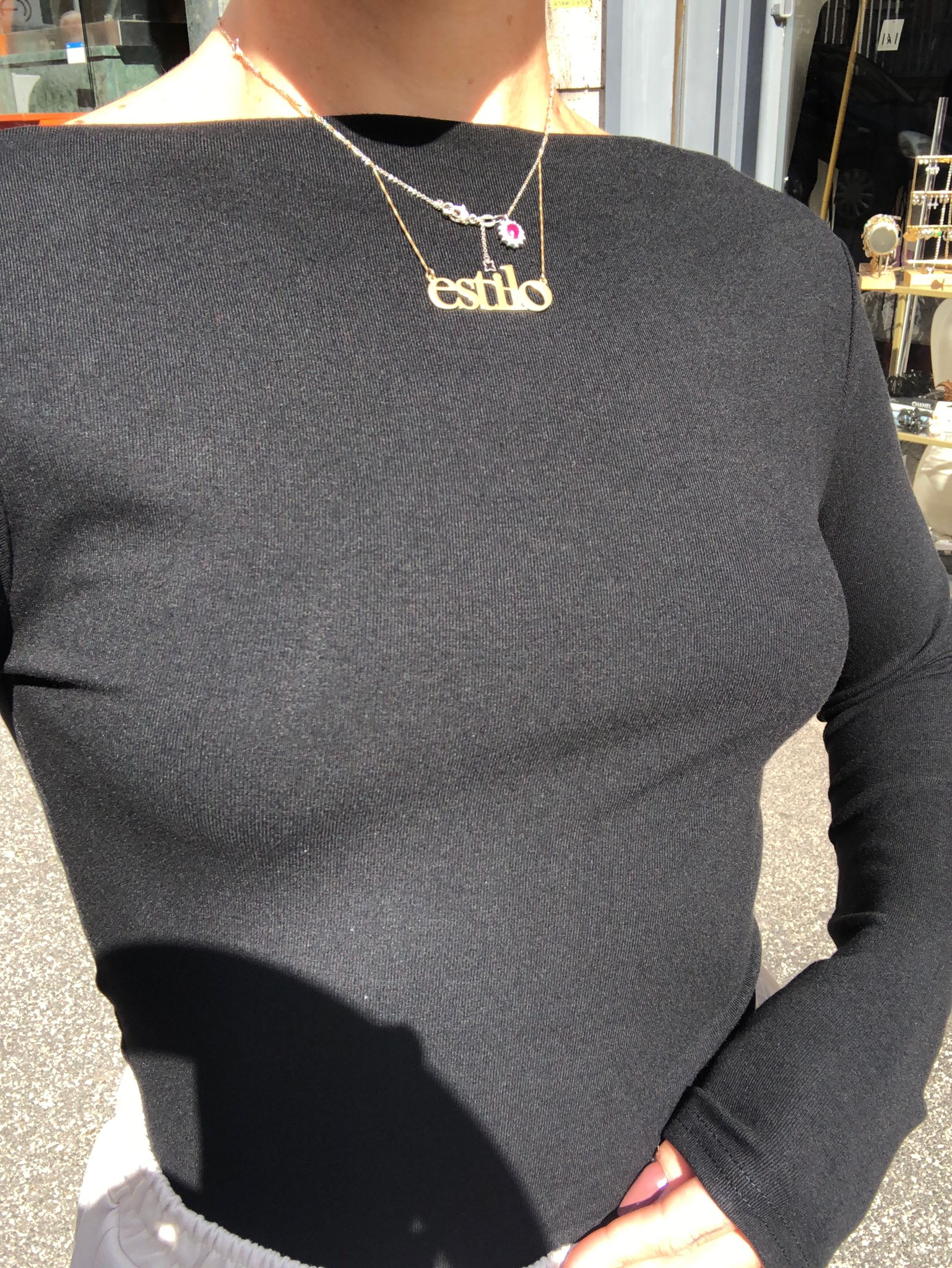 Maglia in viscosa a manica lunga