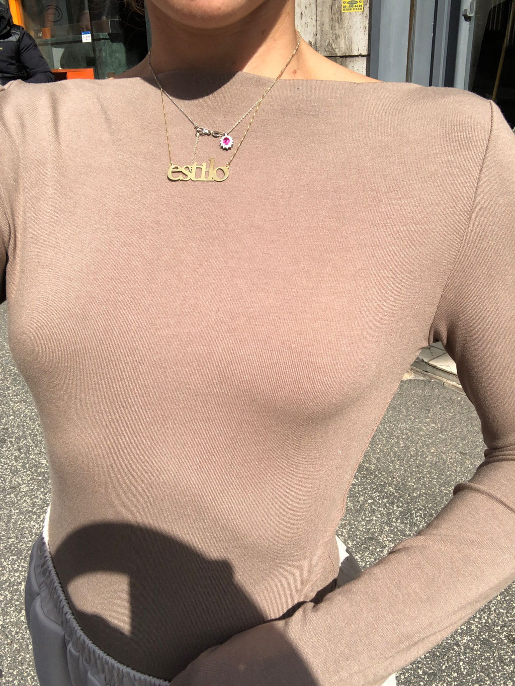 Maglia in viscosa a manica lunga