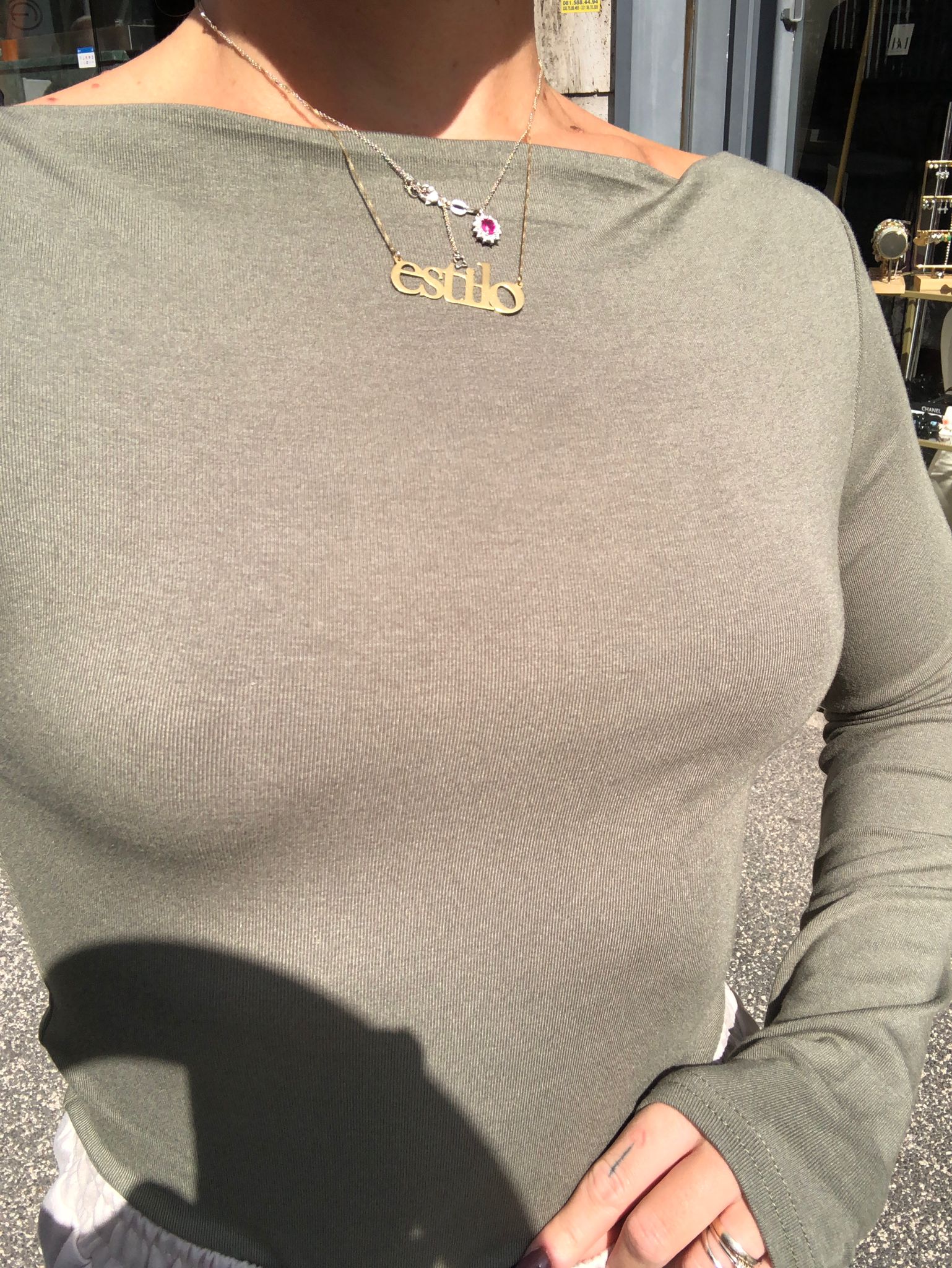 Maglia in viscosa a manica lunga