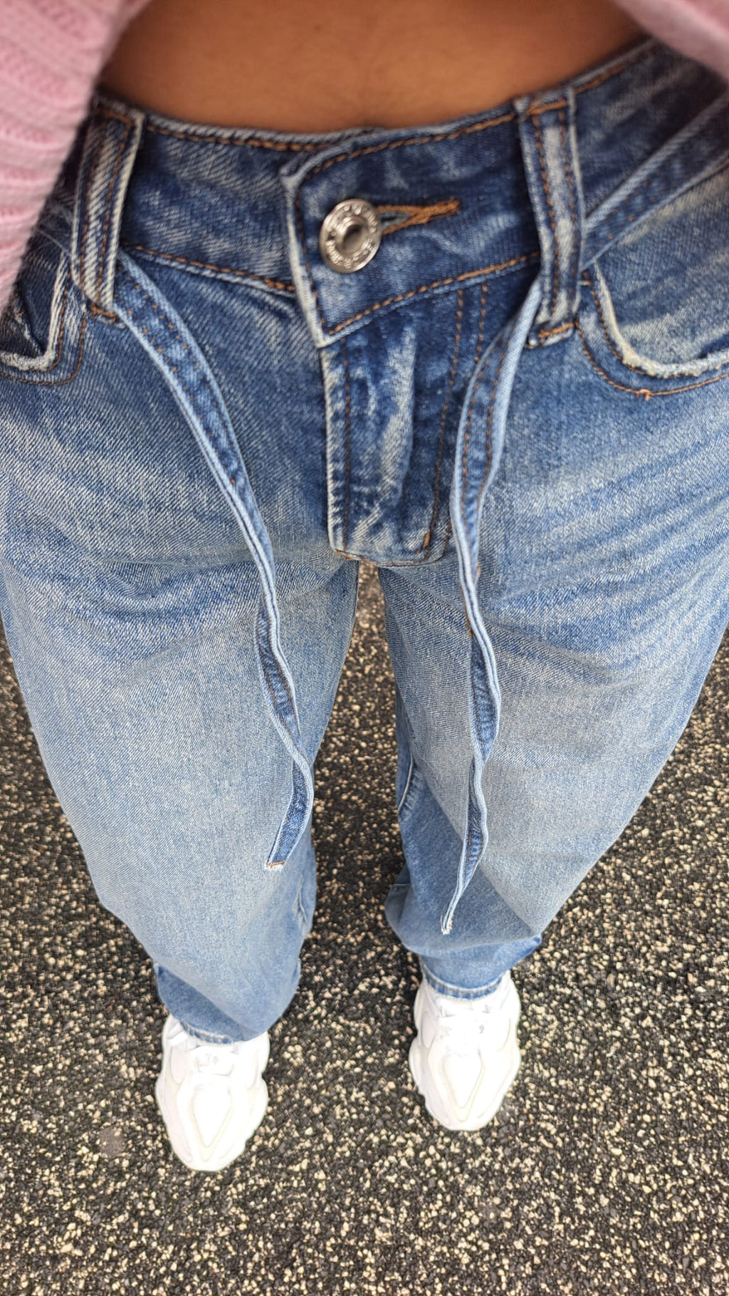 Jeans balloon con laccio