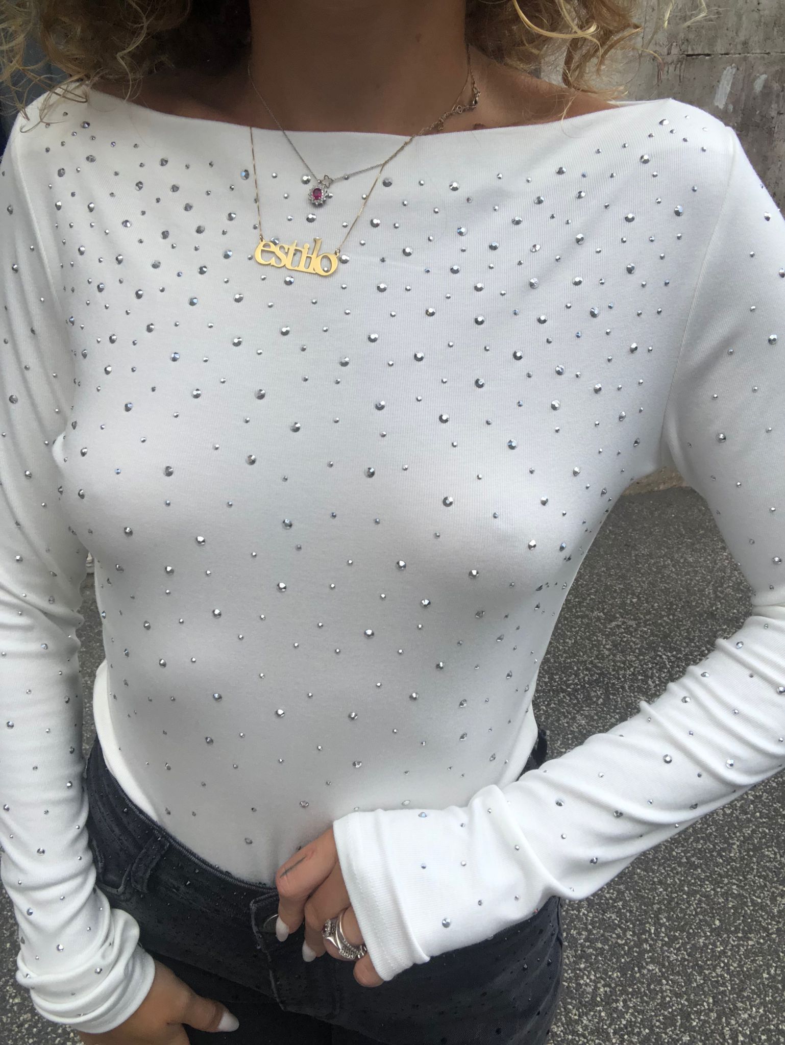 Maglia con strass