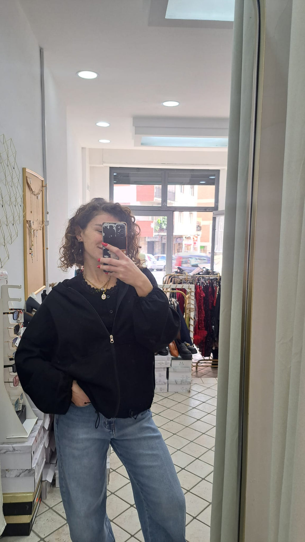 Felpa con zip e cappuccio