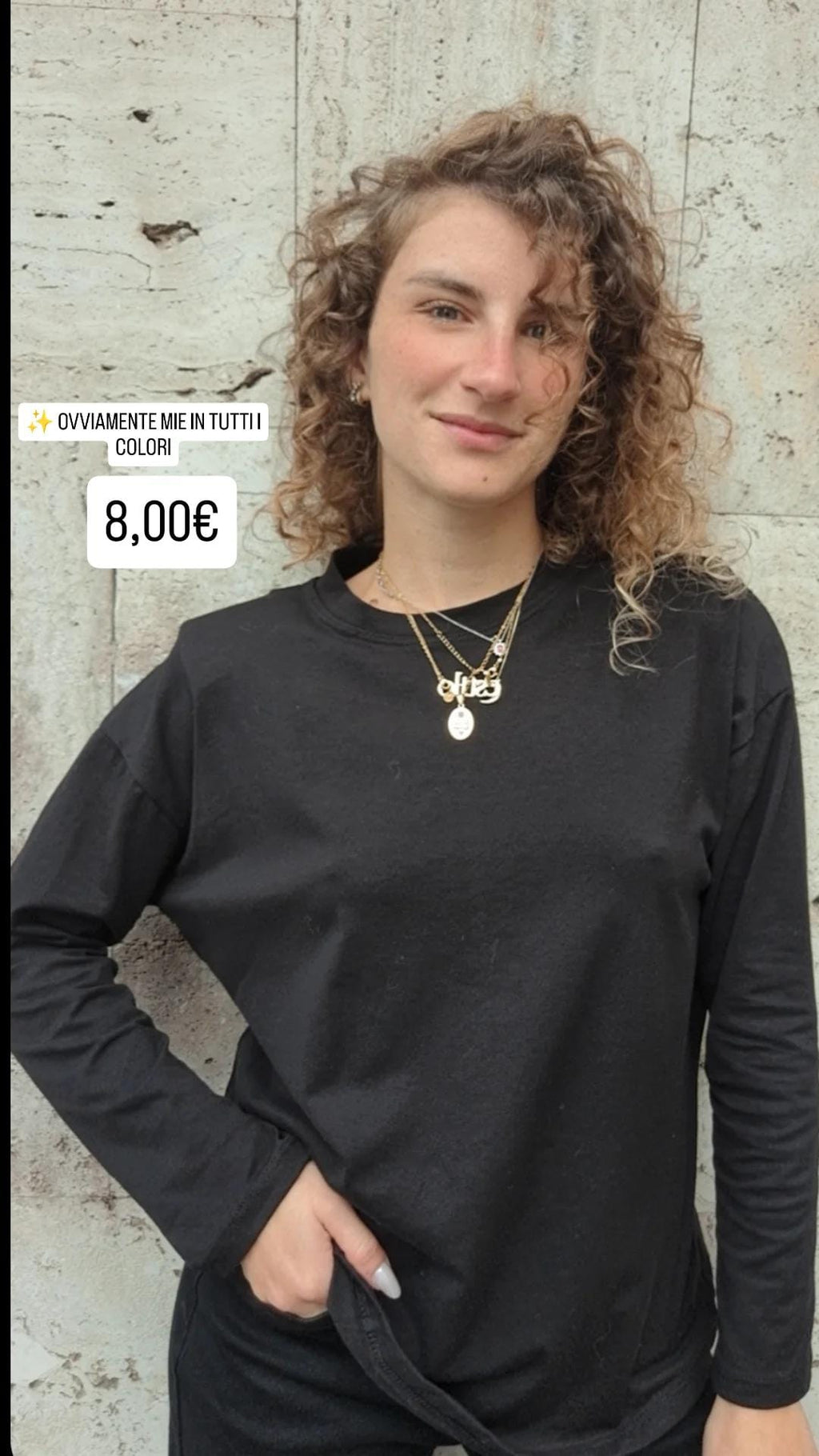 Maglia a maniche lunghe con spalline