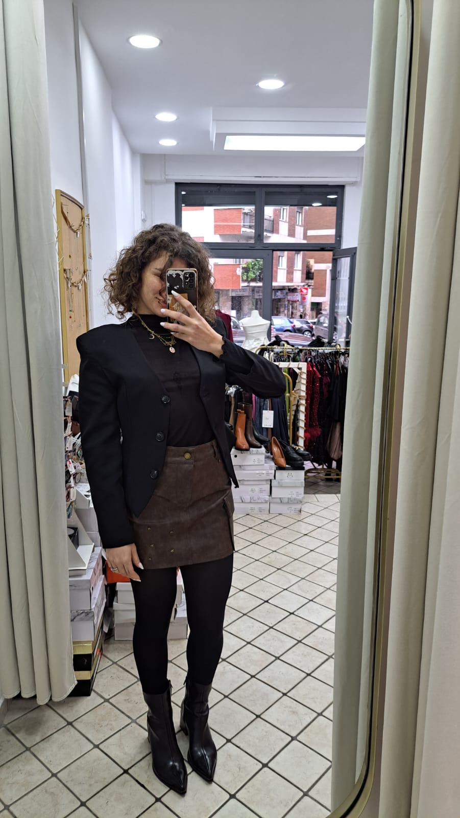 Gonna in ecopelle Francesca