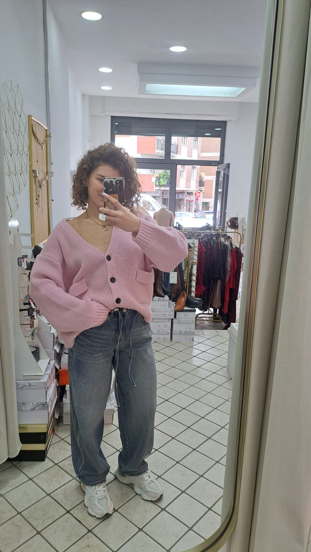 Jeans balloon con laccio