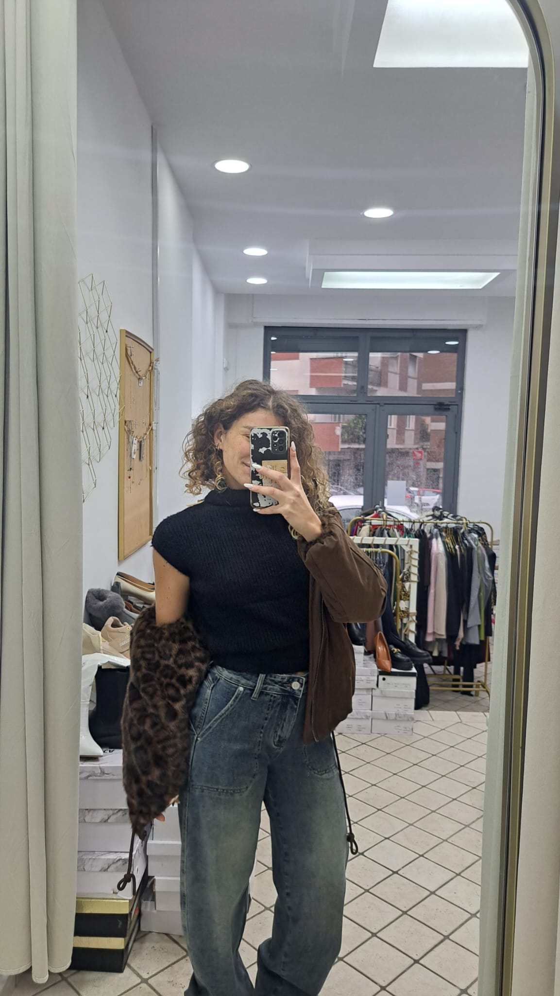 Giacca doubleface animalier