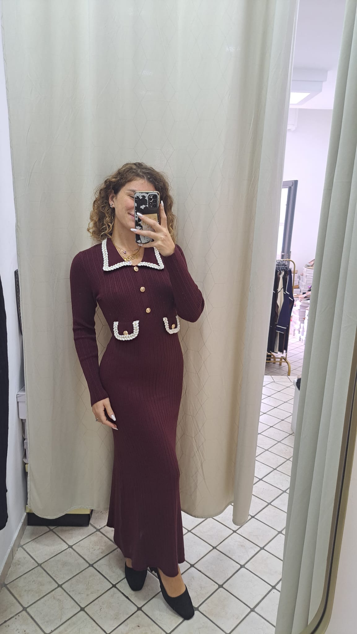 Abito lungo in maglia