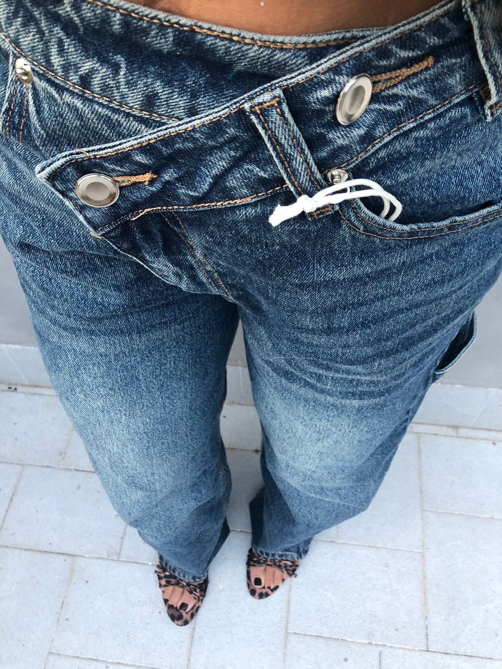 Jeans a vita alta straight fit