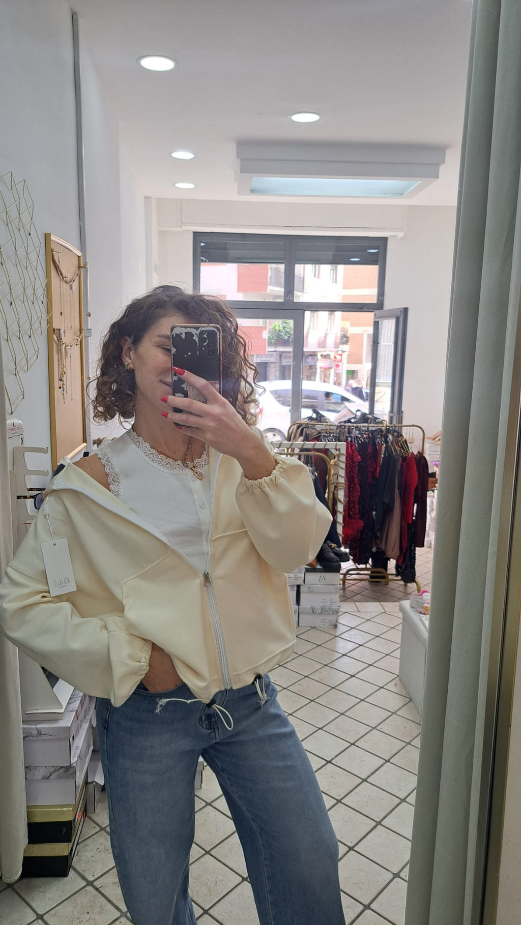 Felpa con zip e cappuccio